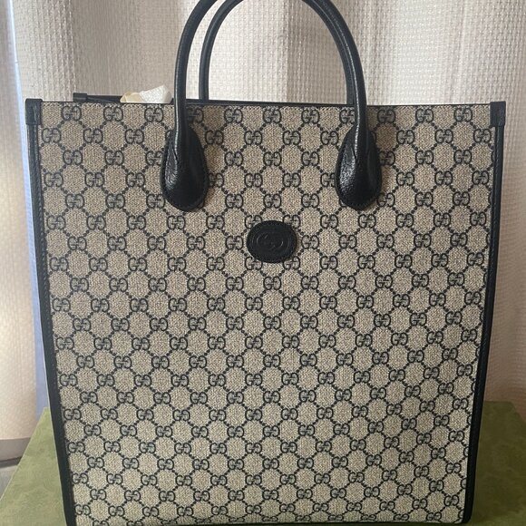 Gucci Other - NWT GUCCI MEDIUM TOTE BAG WITH INTERLOCKING G